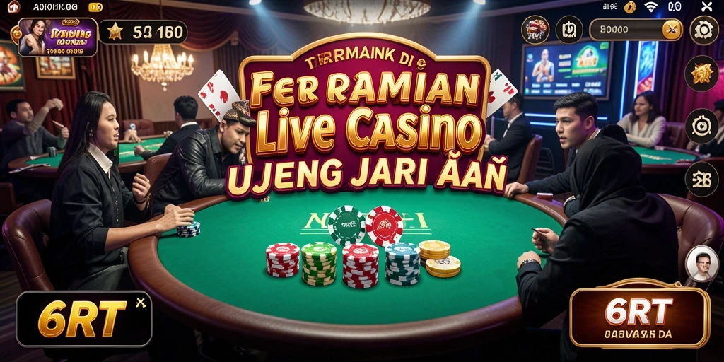 Tampilan gameplay menegangkan di 6RT Live Casino.