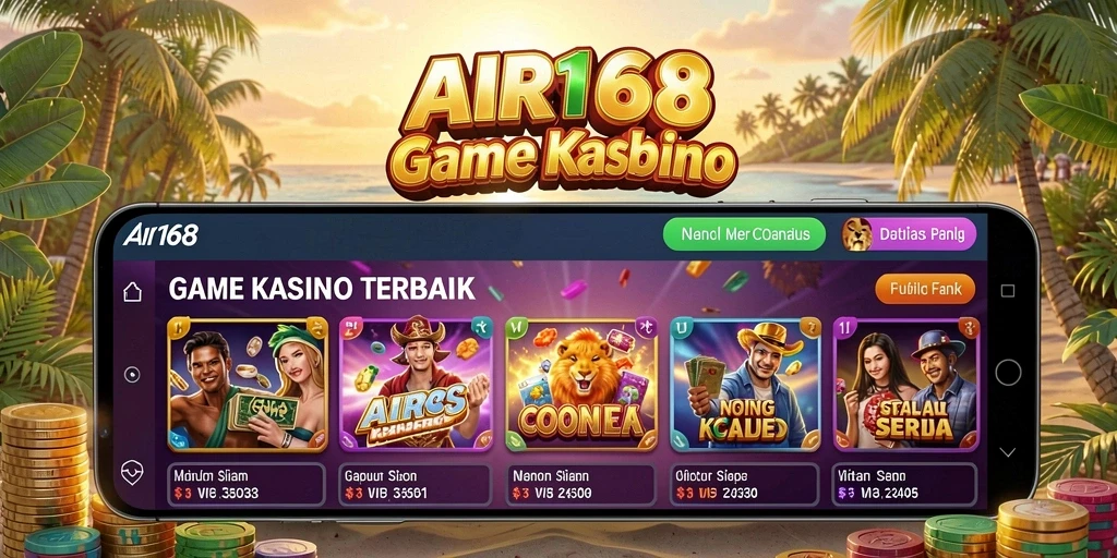 Screenshot AIR168 menampilkan gameplay mendebarkan di Kasino.