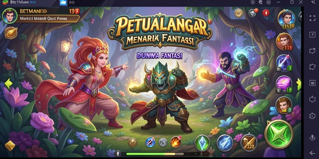Gameplay seru BETMAN138 dengan karakter yang berpetualang.