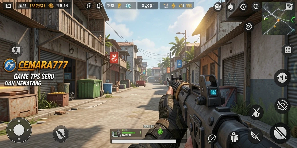 Tampilan menarik CEMARA777 dengan gameplay TPS yang intens.
