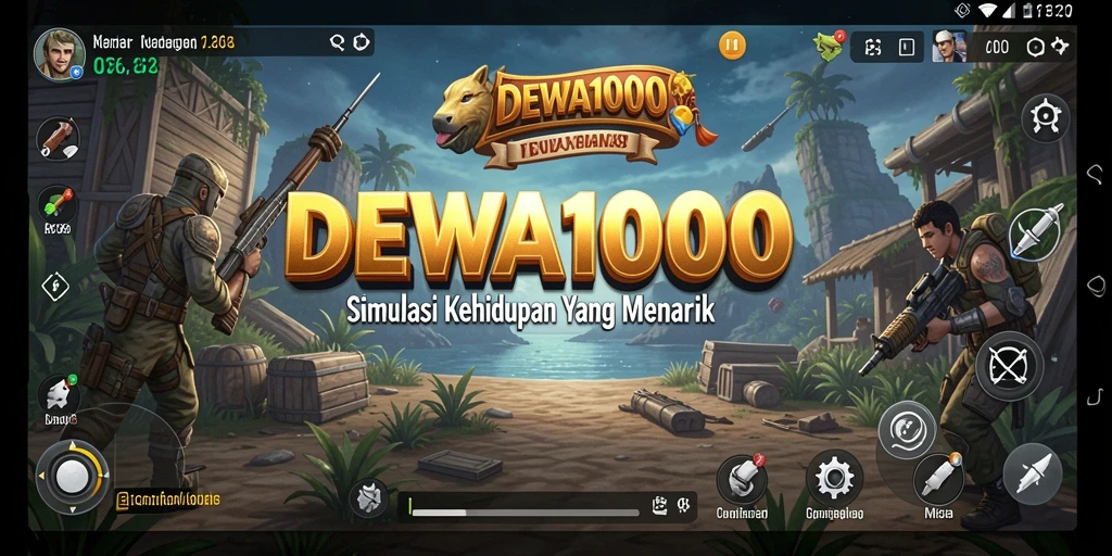 Screenshot gameplay DEWA1000 yang menampilkan simulasi kehidupan yang interaktif.