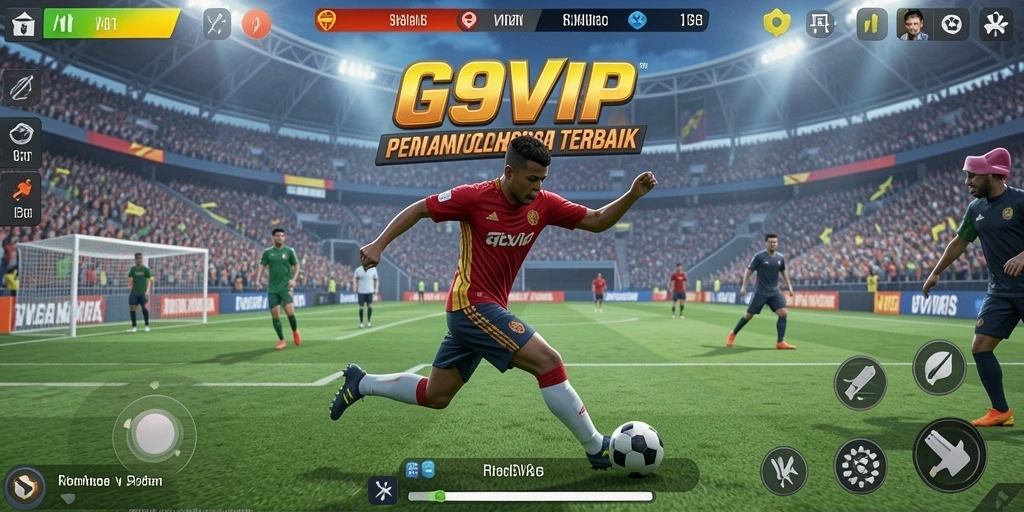 Tampilan gameplay seru G9VIP dengan fitur olahraga yang menarik.