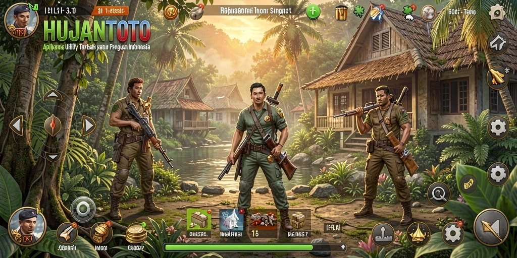 Tampilan aplikasi HUJANTOTO yang sederhana dan efektif.