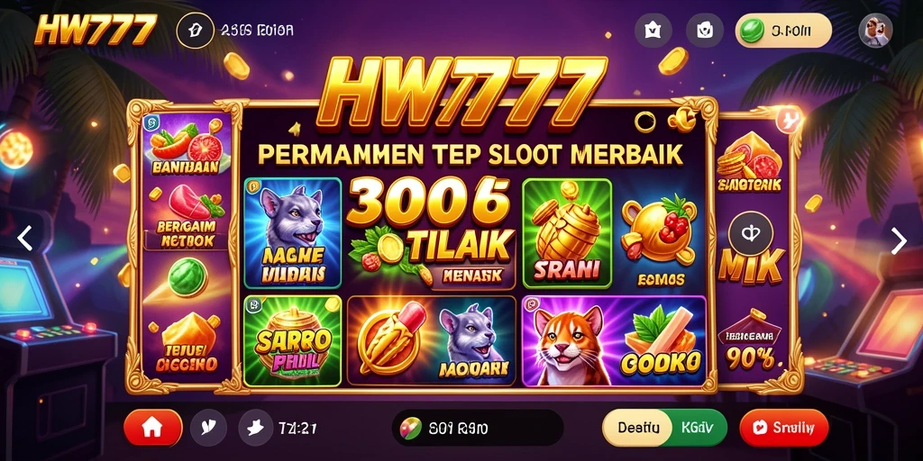 Tampilan menarik dari gameplay HW777 yang penuh warna.