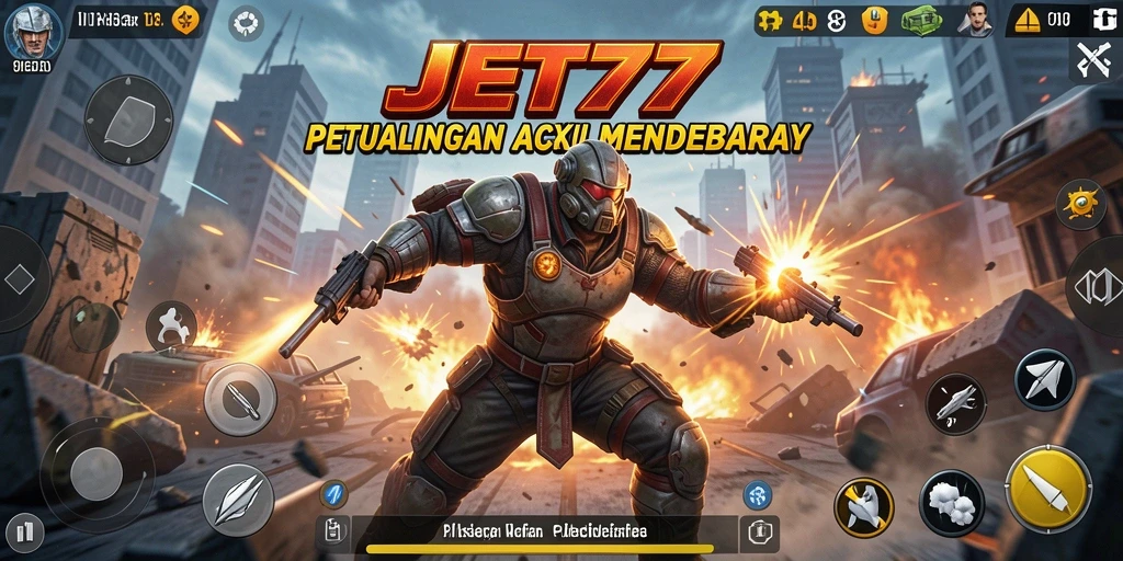 Tampak aksi mendebarkan dalam gameplay JET77.