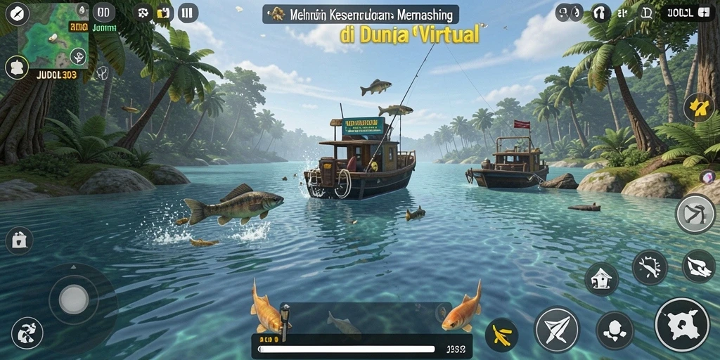 Tampilan gameplay mendalam JUDOL303 dengan aksi memancing yang seru.