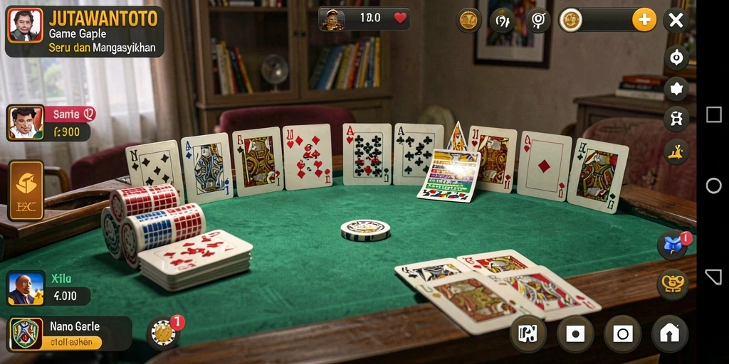 Tampilan menarik dari gameplay JUTAWANTOTO di antara pemain.