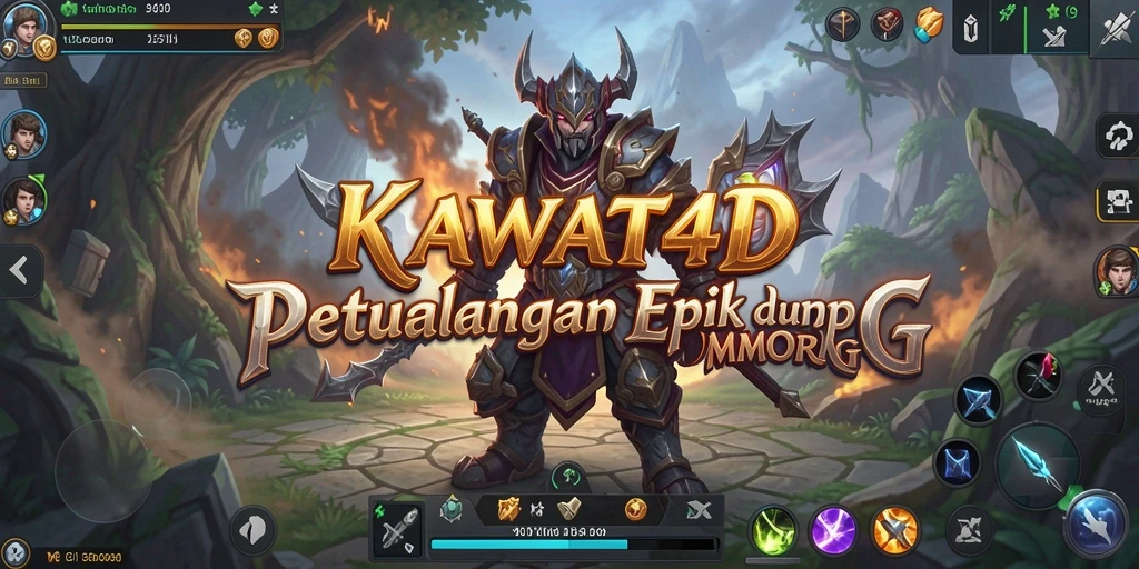 Screenshot gameplay KAWAT4D menampilkan aksi seru dalam pertarungan MMORPG.