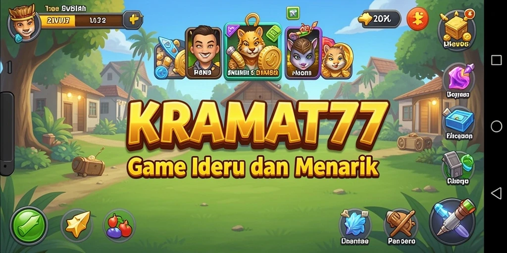 Tampilan seru gameplay KRAMAT77 yang menggugah selera.
