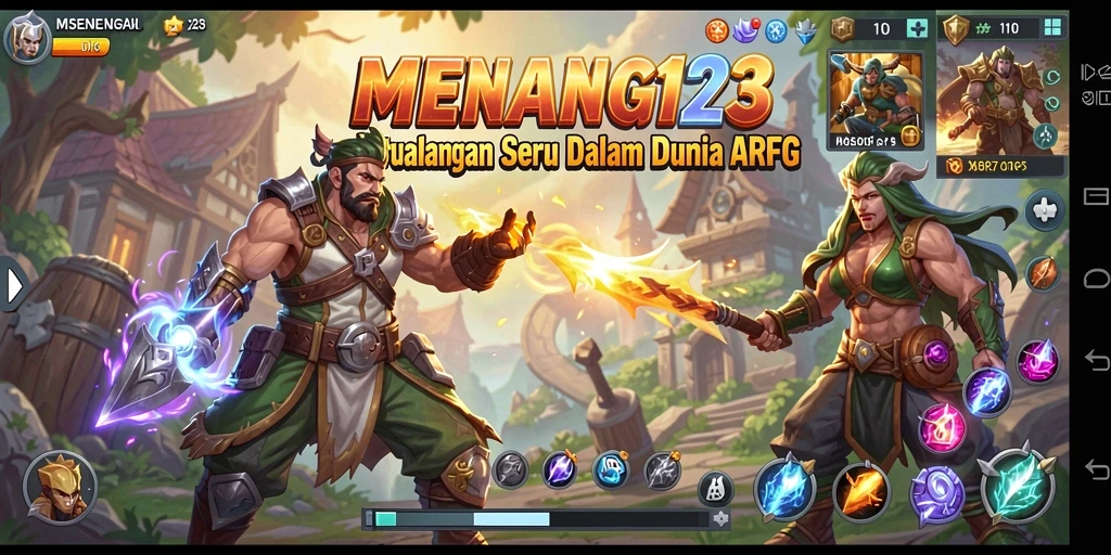 Tangkapan layar MENANG123 menampilkan aksi seru dalam pertempuran ARPG.