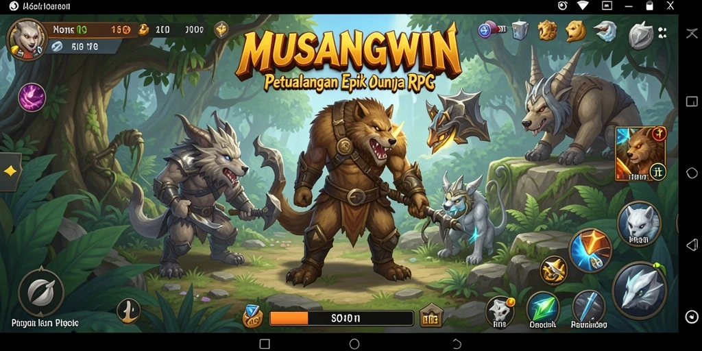 Tampilan gameplay RPG yang mendebarkan di MUSANGWIN.