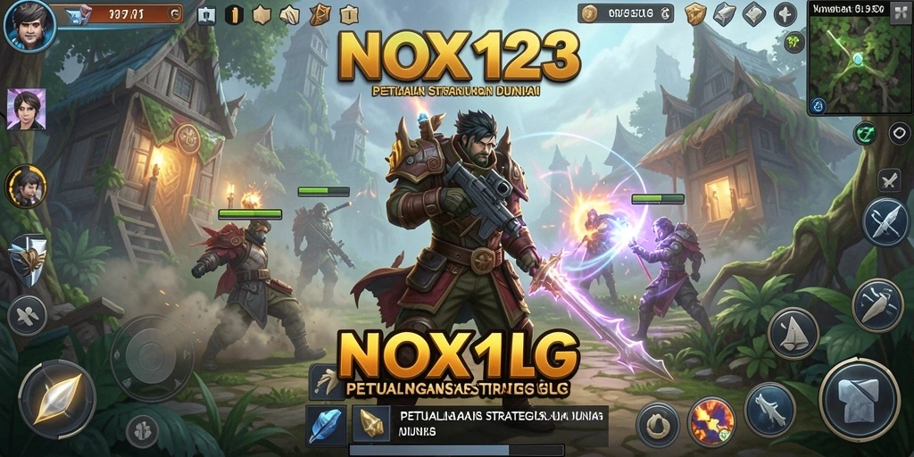 Tampilan gameplay NOX123 yang dinamis dan strategis.