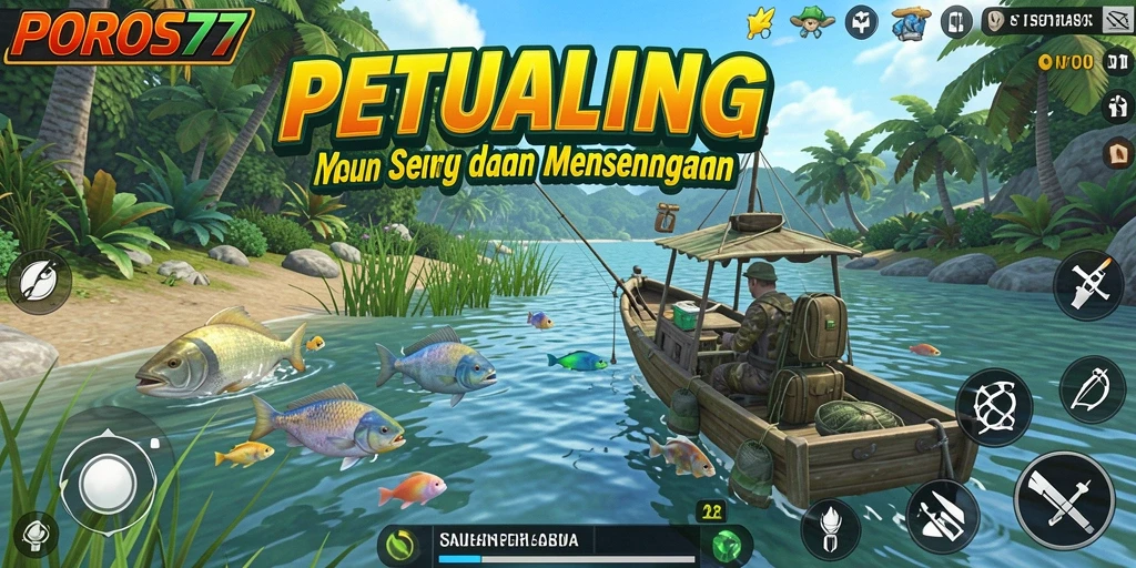 Tangkapan ikan yang spektakuler dalam gameplay POROS77.