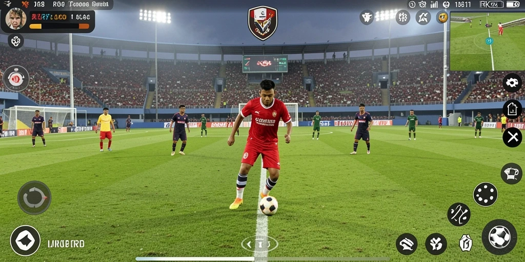 Gameplay menarik dalam RK88, penuh aksi dan strategi sepak bola.