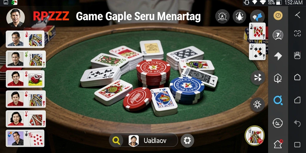 Tampilan gameplay Gaple yang menarik dari RPZZZ.
