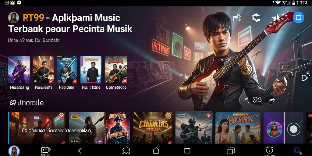 Tampilan gameplay RT99 yang menarik dengan pengalaman musik yang seru.