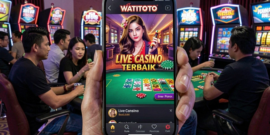 Tampilan utama WATITOTO saat gameplay Live Casino yang dinamis dan interaktif.