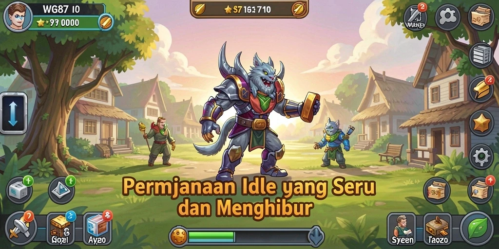 Tampilan gameplay <strong>WG87</strong> yang menggambarkan aksi Idle yang seru.